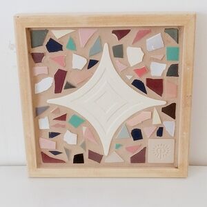 Rookwood Pottery Company Framed Mosiac Art 11.5 x 11.5 Solid Wood Frame